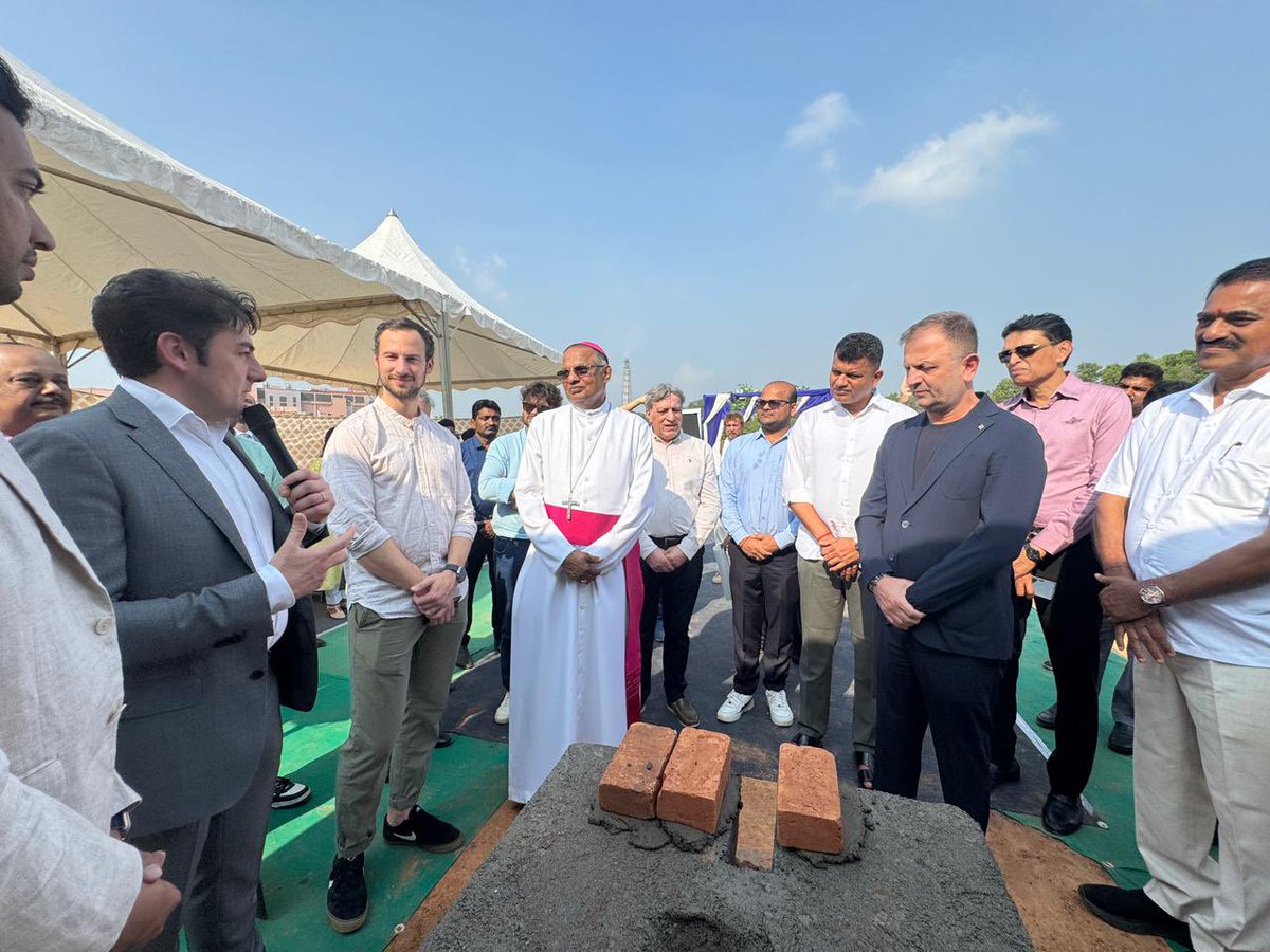 CaptBrijesh's tweet photo. Delighted to have participated in the foundation stone laying ceremony of MIR Suncol BIPV Pvt Ltd at #MSEZ to set up its facility in #Mangaluru under our #BackToOoru initiative, earlier today.
With a total investment of over ₹1500 crore over the next five years, the Italy-based, globally renowned MIR Group will manufacture a range of energy-efficient building materials, strengthening sustainable industrial growth in our region.
Joined by Shri Nitik Ratnakar, Executive Director; Shri Raffaele Marrazzo, Founder & CEO; Shri Emanuele Pina and Shri Gazmend Luzi, Founders; His Excellency Bishop Peter Paul; Shri Pramod Pinto, Commercial Director; MLA Shri Umanath Kotian; and MSEZ CEO Shri Suryanarayana V.
#MakeInIndia #AtmanirbharBharat #Mangaluru #energyefficiency #ViksitBharat