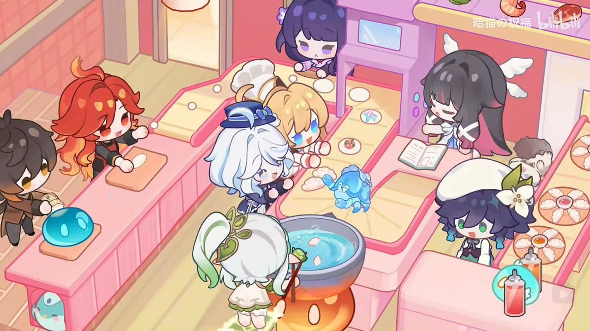 ARCHONS &amp; COLUMBINA COOKING WITH ESCOFFIER for Genshin New Year Fan Celebration!

#GenshinImpact