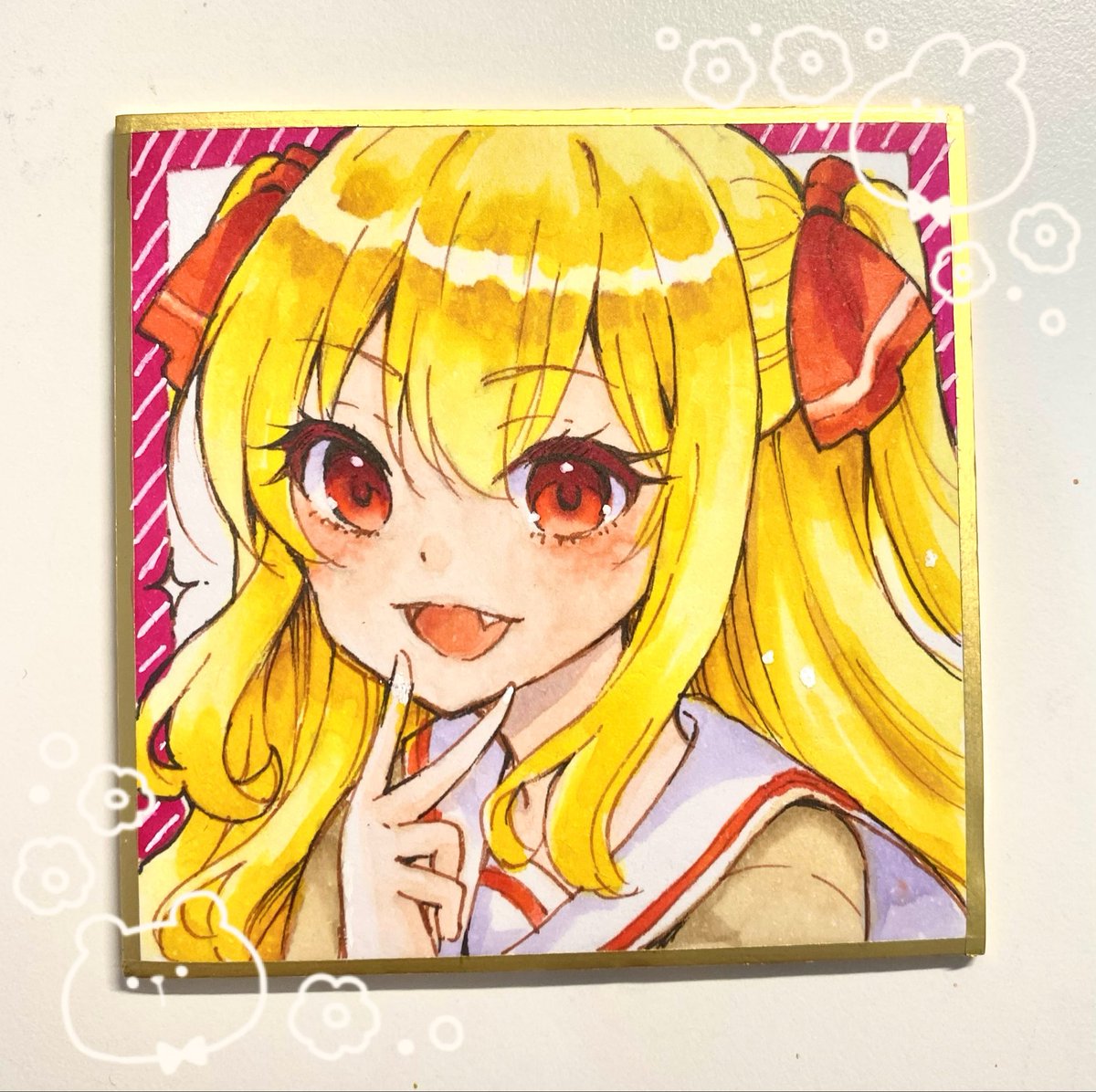 会場限定特別セットの豆色紙3枚できました〜✨サインは裏面に入れて