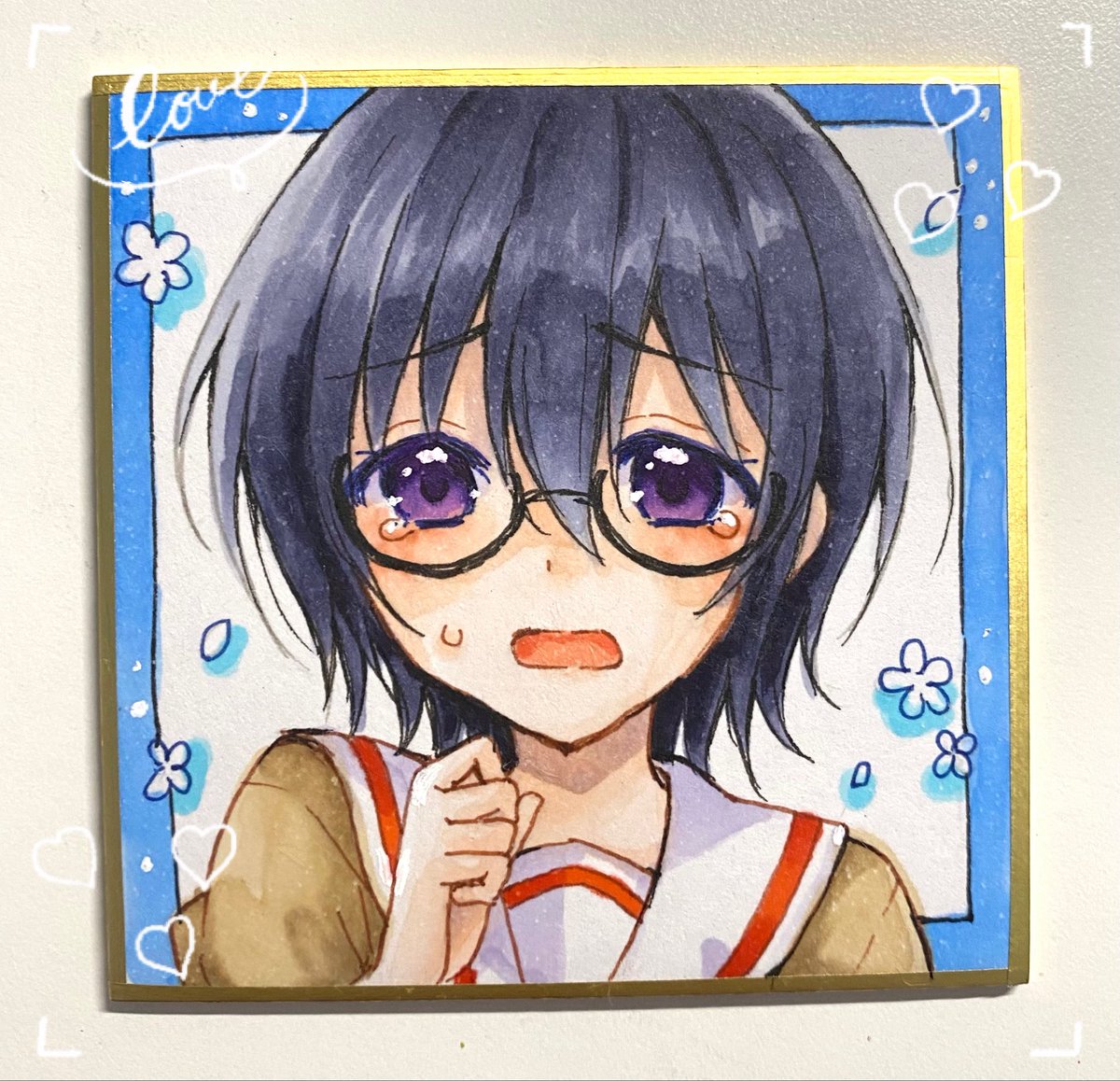 会場限定特別セットの豆色紙3枚できました〜✨サインは裏面に入れて