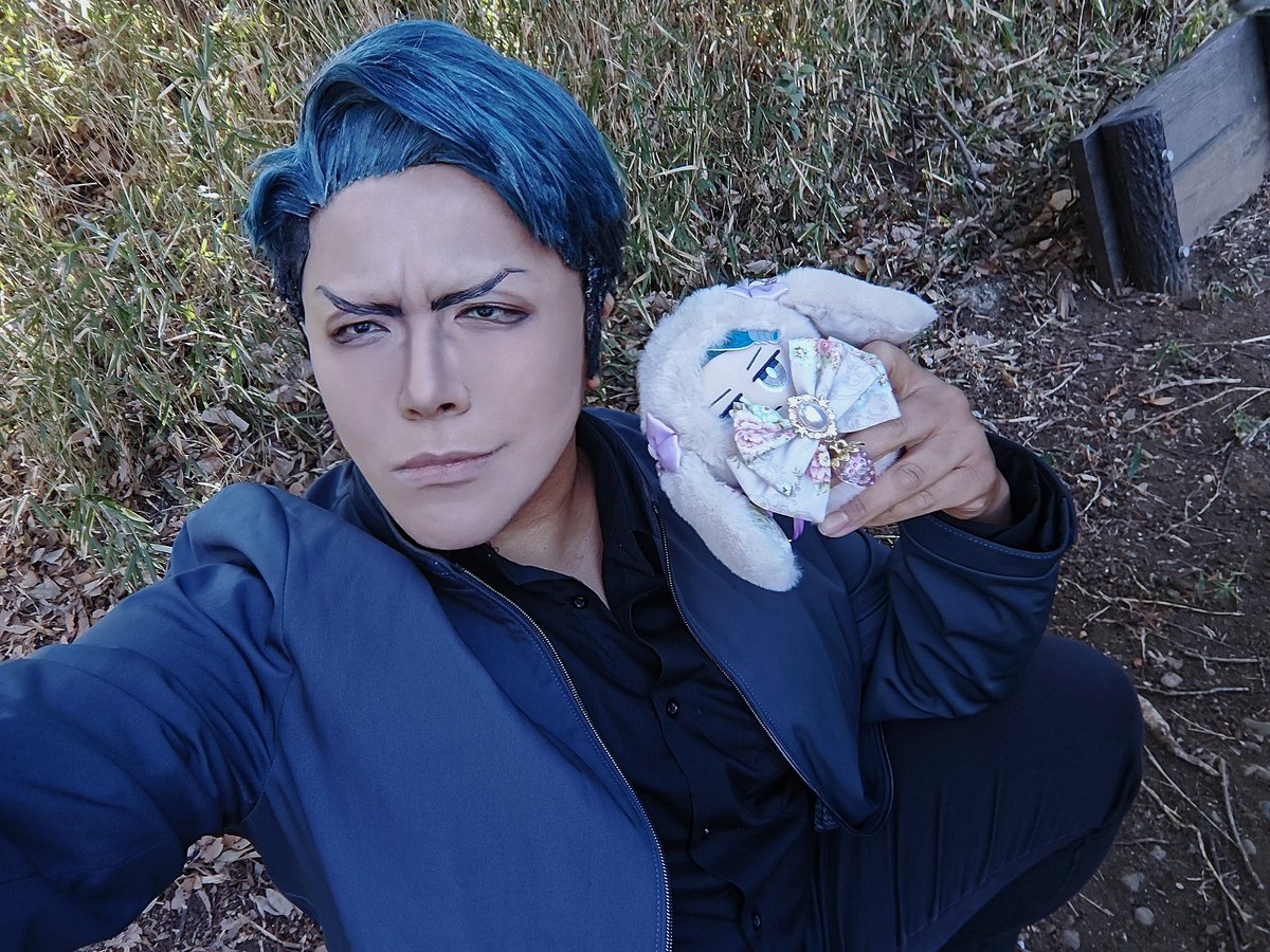 本日〜！都市解の３話併せで松田さんをしてきた🙂‍↕️💞山ガスぬいははるあさんから借りたよ〜🐇❤️