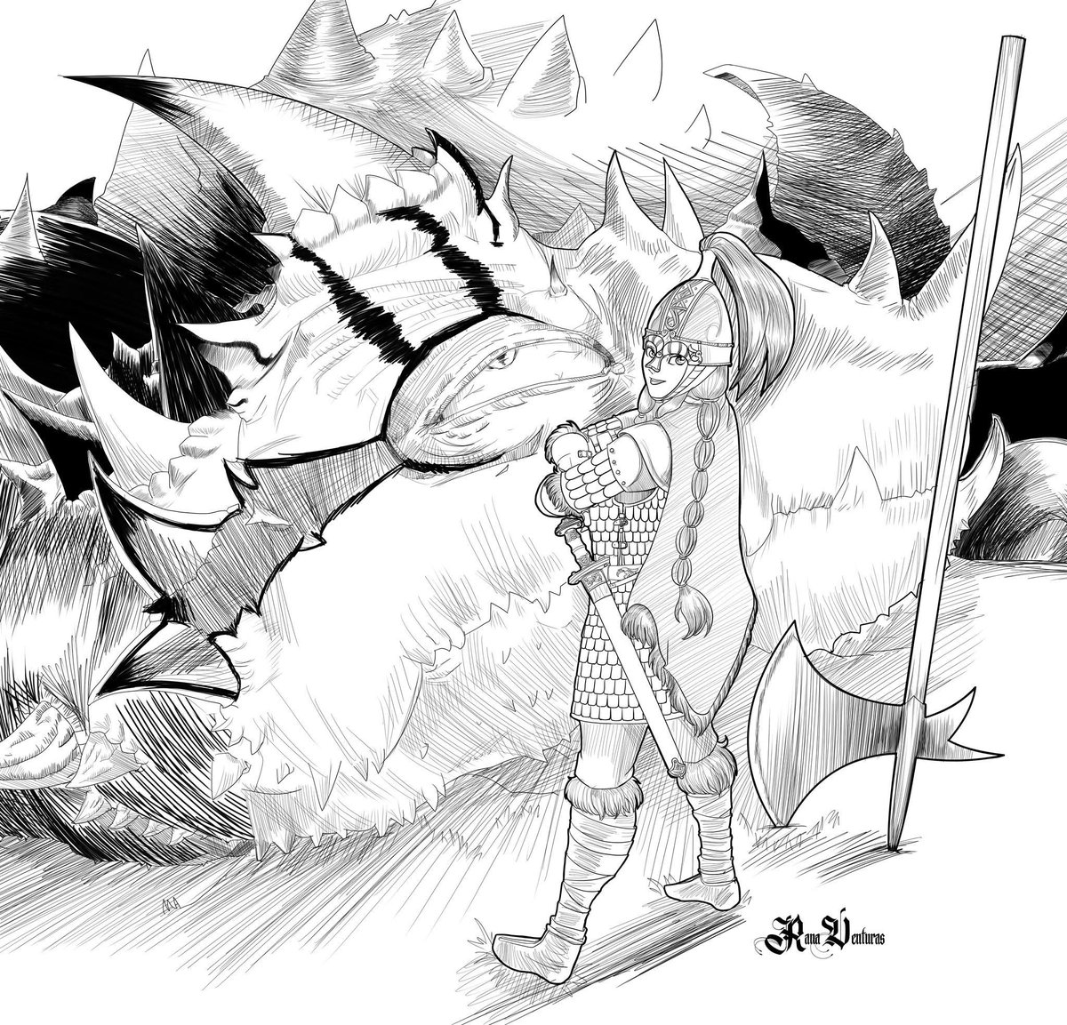 DunadanX's tweet image. Dragon Slayer, based on nordic and slavic warriors.
#drqgon #slayer #vikings #nordic #slavic