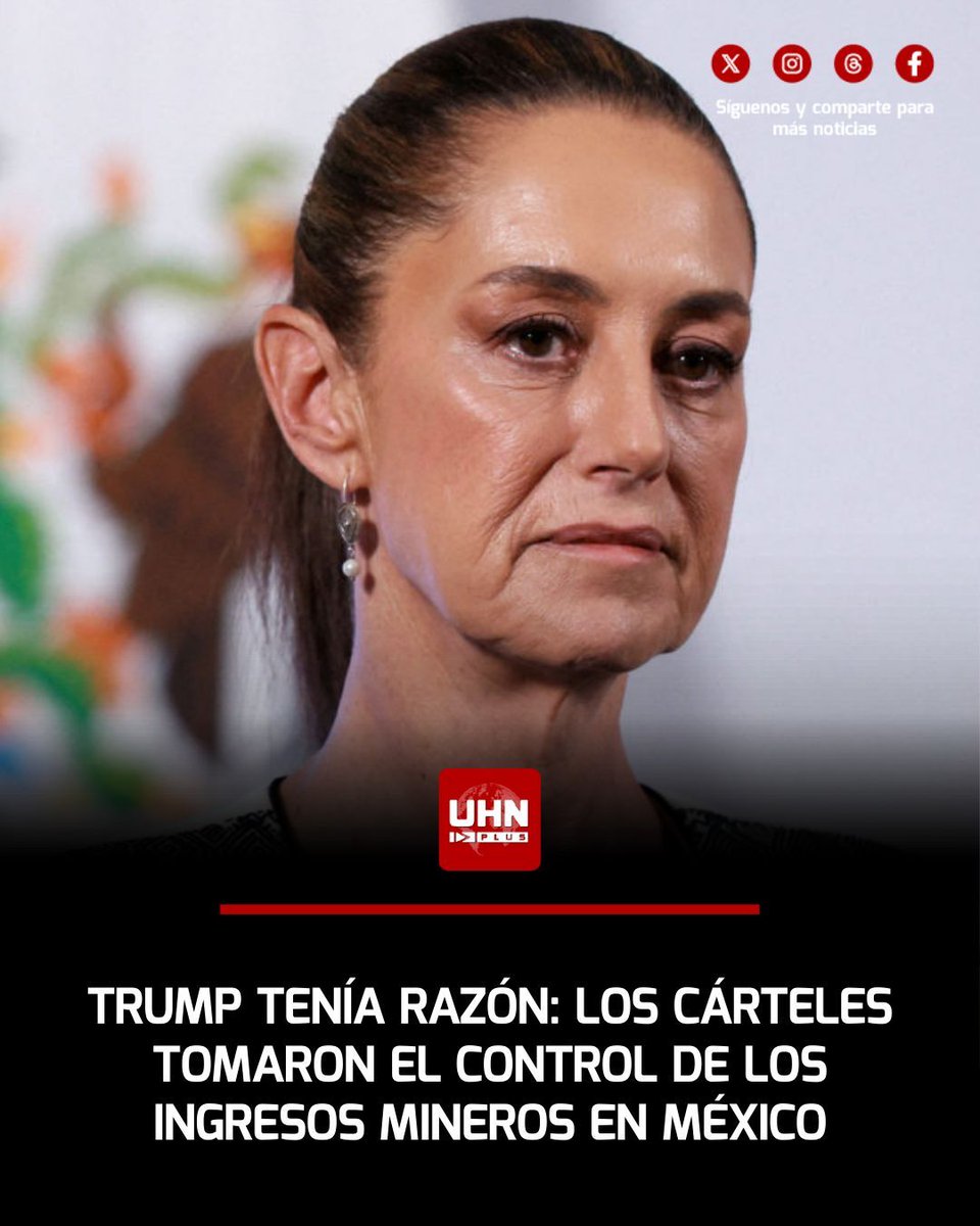 🇲🇽‼️ | "Los cárteles controlan todo en México", señaló hace un tiempo, Donald Trump y siempre tuvo razón. Ahora los cárteles han crecido en su control sobre la minería mexicana, desplazando a empresas legítimas mediante extorsión, secuestros, asesinatos y lavado de dinero. Según