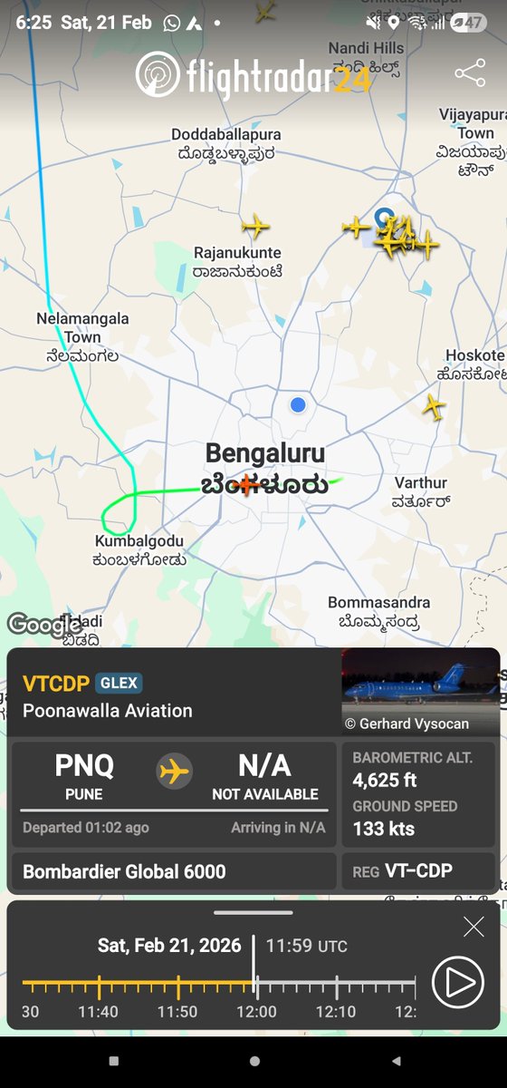 simplysafi's tweet photo. Aadar Poonawala arrives to Brngaluru, #RCB SALE ON CARDS ? https://t.co/6TpPczRycc