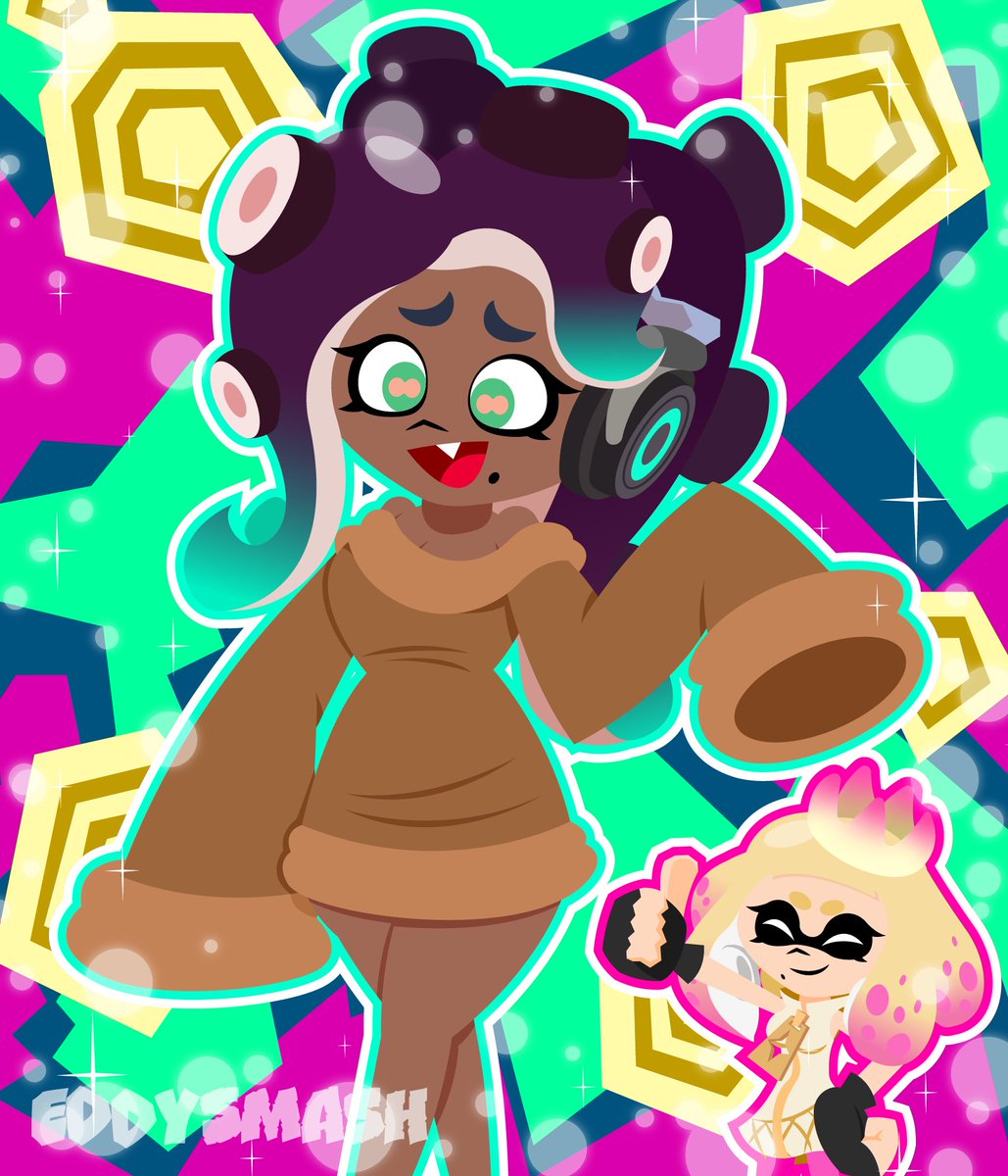 EddySmash2407's tweet photo. Marina's comfy sweater, a gift from Pearl 🐙🎁
[Repost]

#Pearl #Marina #OffTheHook #Splatoon #SplatoonArt #Nintendo https://t.co/er1Z53147d