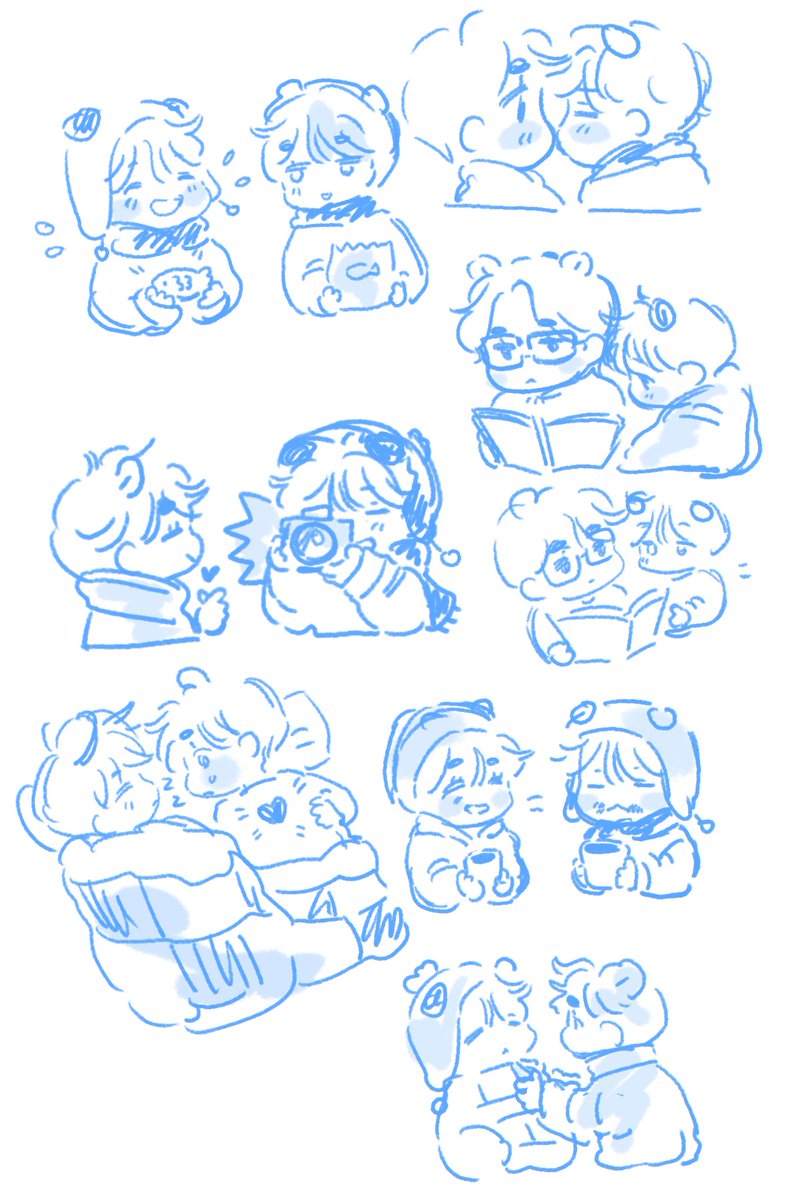 설탕님의 「눈사람 일기」
특전 협업했습니다!
그리고.. 스케치 후보들...