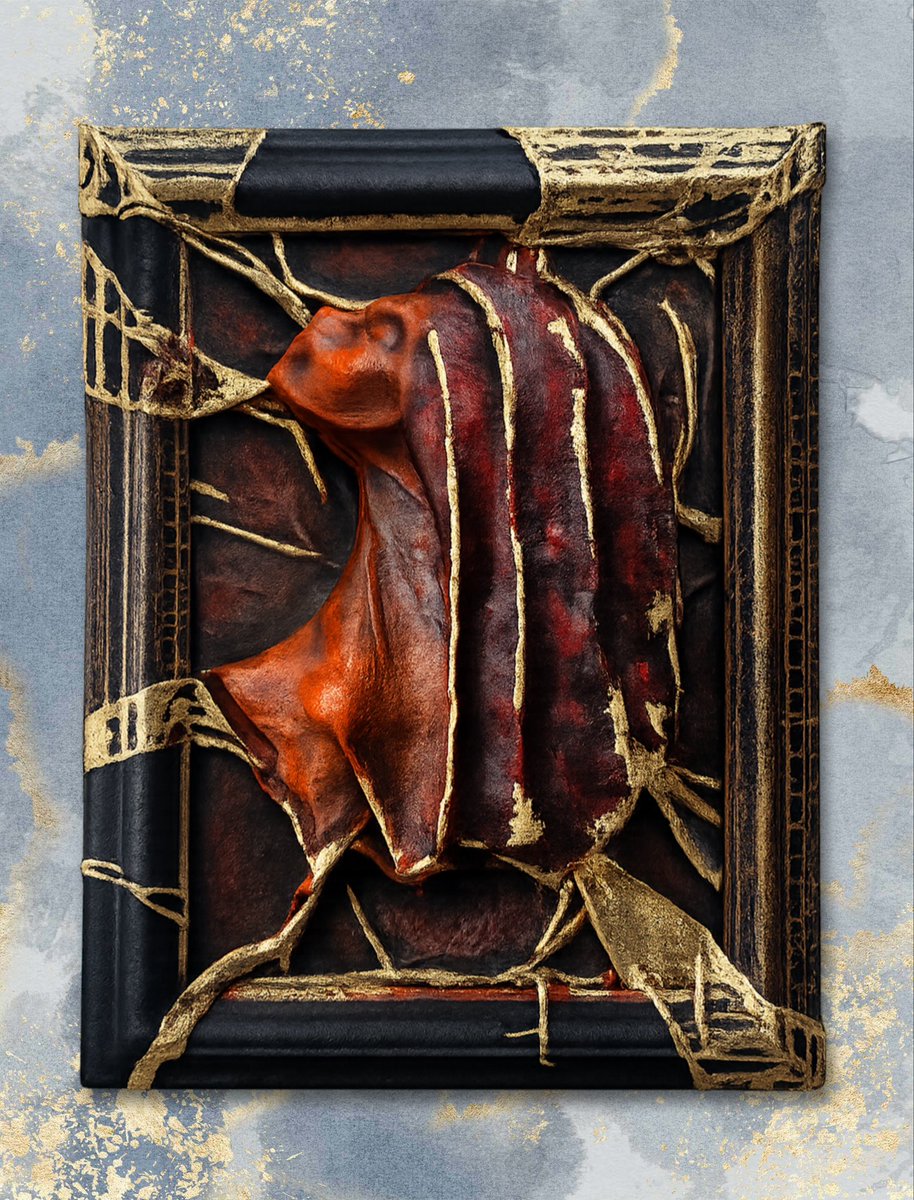 Moonlit Beauty leather sculpture art with gothic style. 
#artwork #gothicgirls #giftidea 

artcursor.com/products/moonl…