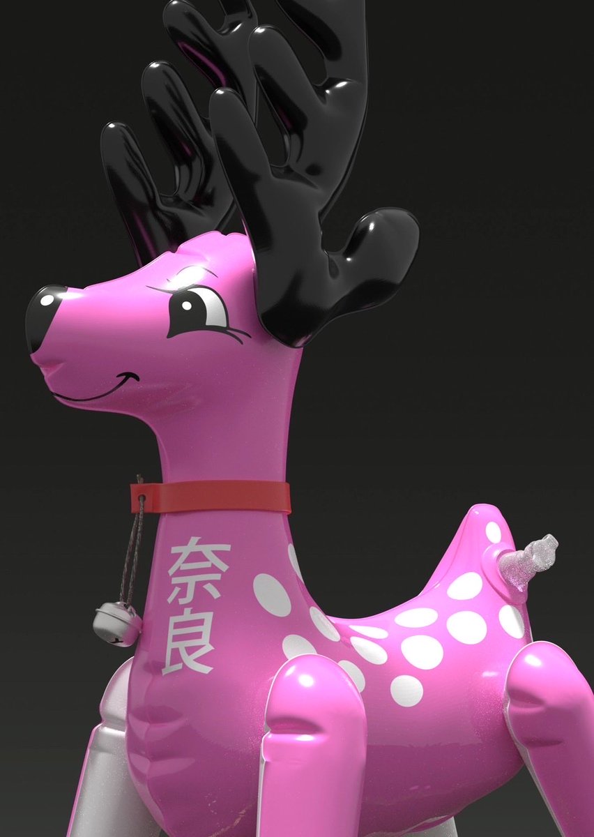CGでモデリングした奈良みやげのビニール鹿です。 ちょっと分かり