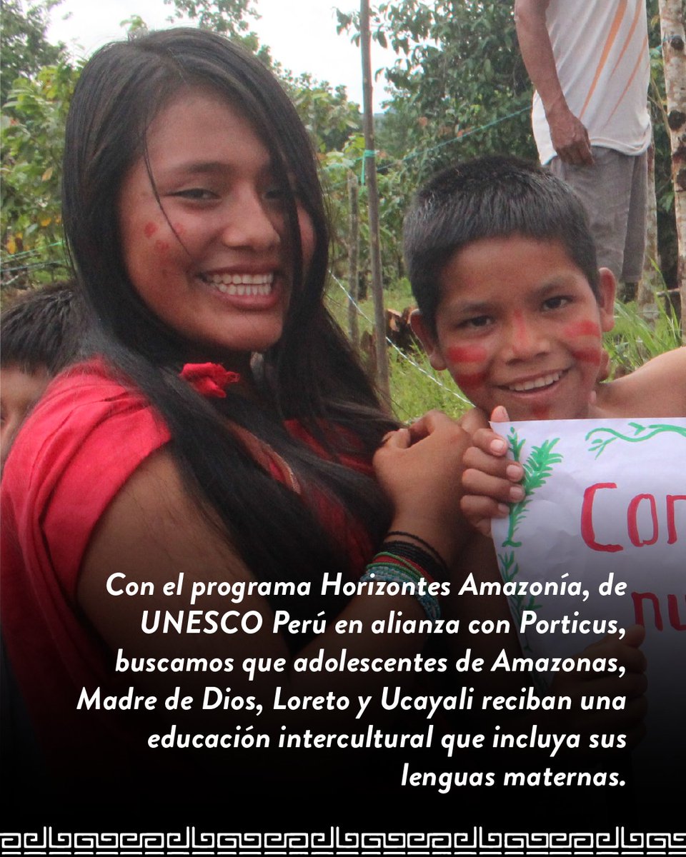 UNESCOperu's tweet photo. 21 de febrero | #DíaDeLaLenguaMaterna
Con #HorizontesAmazonía, programa de #UNESCOPerú en alianza con #Porticus, impulsamos una educación que fortalece el bienestar socioemocional y la pertinencia cultural en Amazonas, Loreto, Madre de Dios y Ucayali.
🔗https://t.co/o5YPhcddRw https://t.co/NZblteqeAq