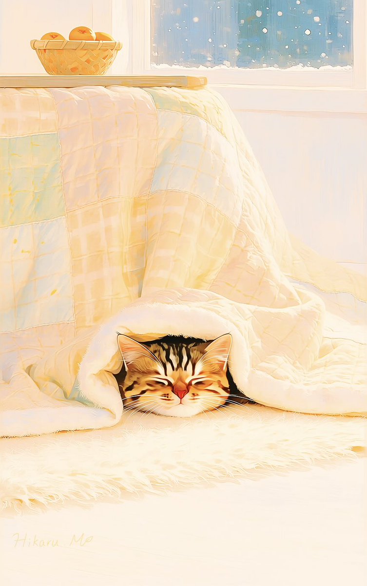 今夜はコタツでとろけるにゃんこ♪ 今日もたくさんの応援をありがとう