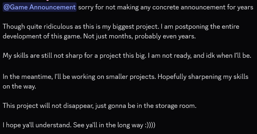 calmbubbles's tweet photo. although no one really cares anymore,
am postponing game https://t.co/vDjbAsmQOr