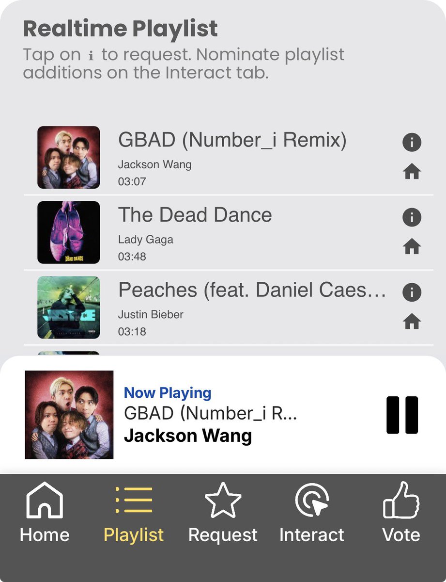 Hi @channelrradio Thank you for playing #JacksonWang's #GBAD