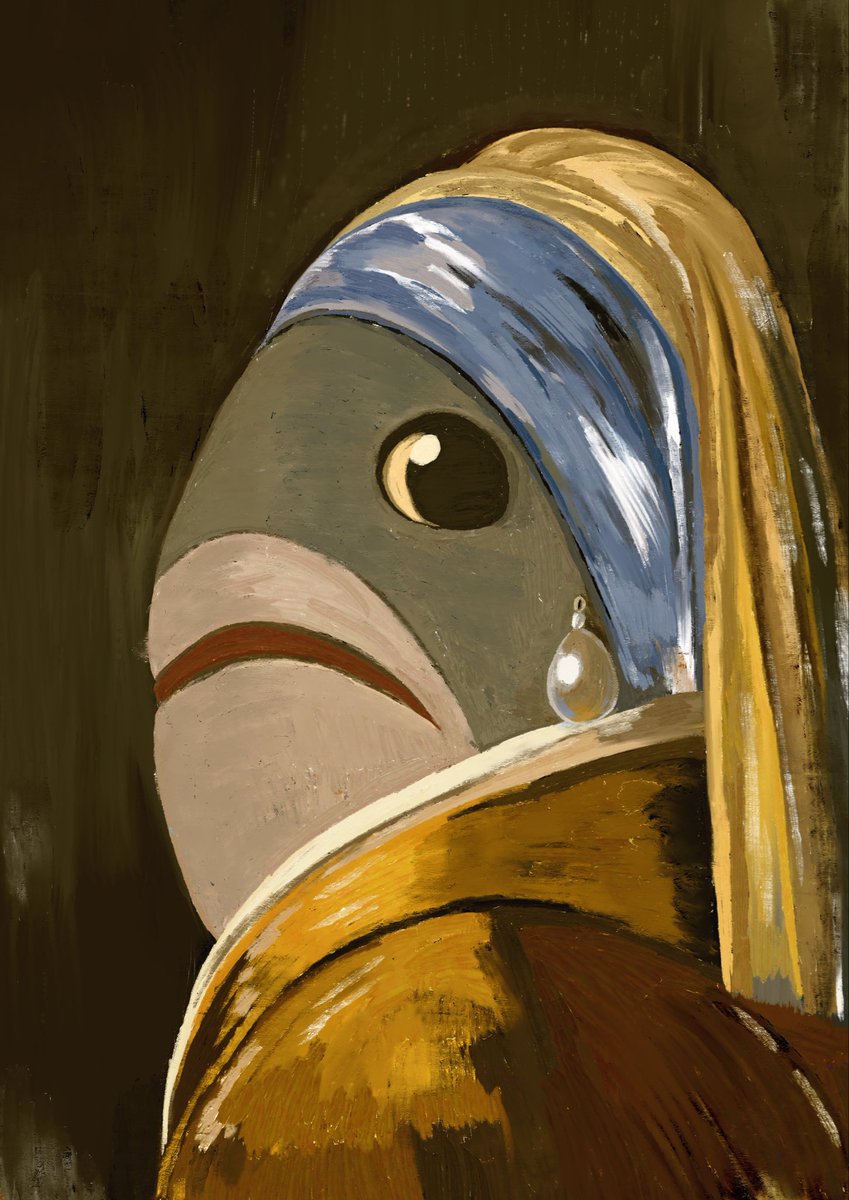 真珠の耳飾りのサメ

#めかぶ絵