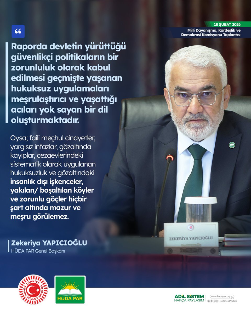 Genel Başkanımız Zekeriya Yapıcıoğlu:

📌 Malazgirt’ten bugüne gelen kardeşliğin temeli ve dayanağı, aziz İslam dinidir.

📌 Önceki süreçlerde yapılan yanlışların kısmen de olsa tekrarlanması üzücüdür.

📌 Temel haklar, pazarlık konusu yapılamaz ve hiçbir silahlı yapının