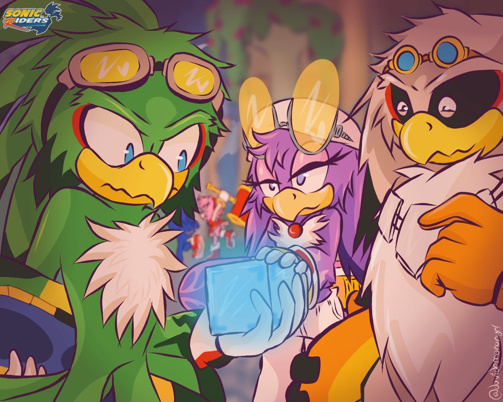 Happy 20th birthday, Babylon Rogues! 🎂🎉
My favorite team 💚💜🤍
This is my favorite game because it's what made me a fan of the franchise.

#SonicRiders #BabylonRogues #JetTheHawk #WaveTheSwallow #StormTheAlbatross