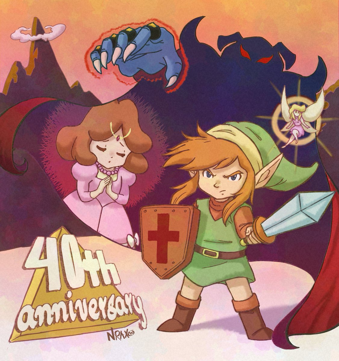 N__Raxo's tweet photo. Happy anniversary, Zelda!
#Zelda40th #ゼルダの伝説40周年 https://t.co/jdFc99Z3Ss