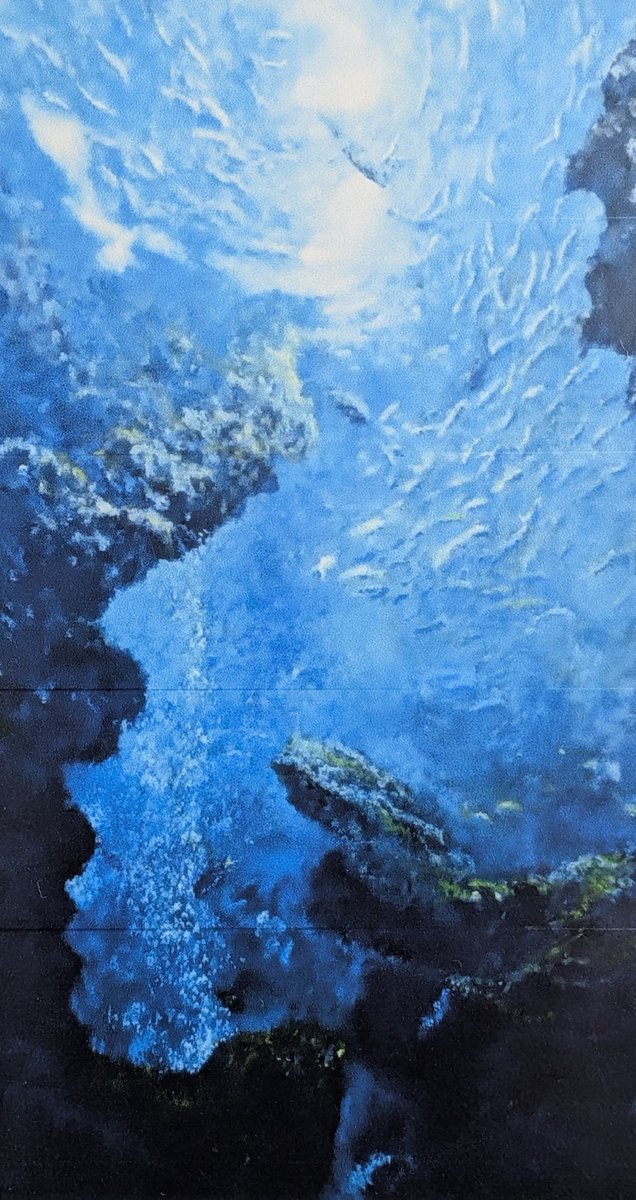 過去絵 ＃海の中 ＃水族館 #青 ＃art #油絵