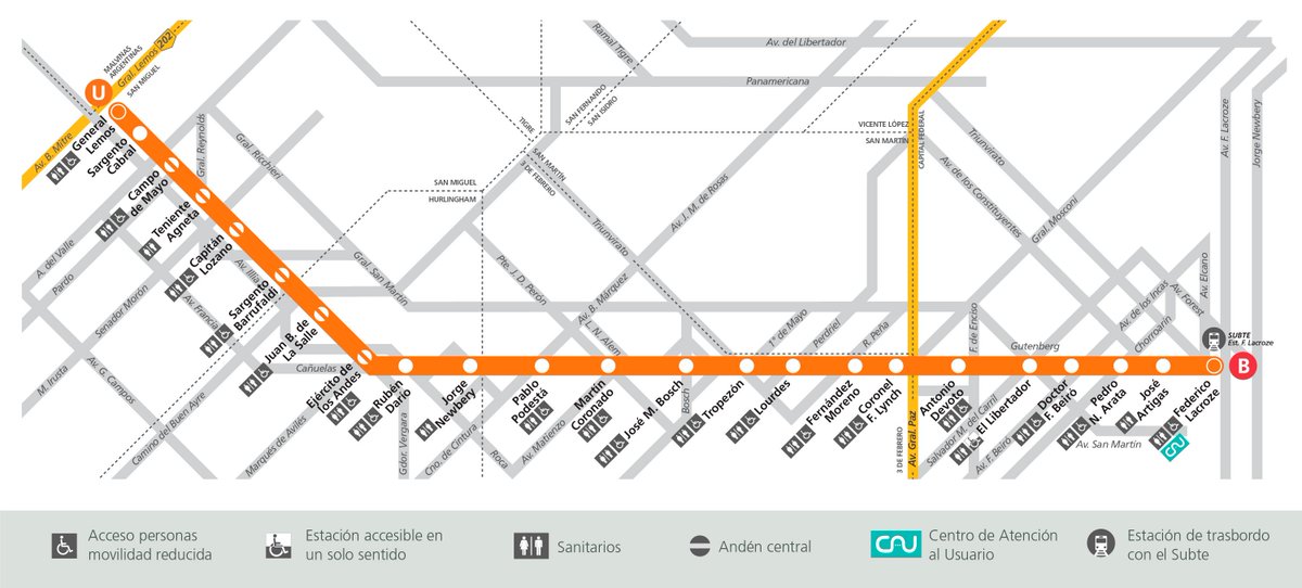 maxifirtman's tweet photo. La "Línea U" era el tren Urquiza en los mapas de transporte de la ciudad hasta hace poco.

Como Metrovías tenía la concesión del subte y de la línea Urquiza, lo ponía como una línea más. https://t.co/DCJXgeMTlx