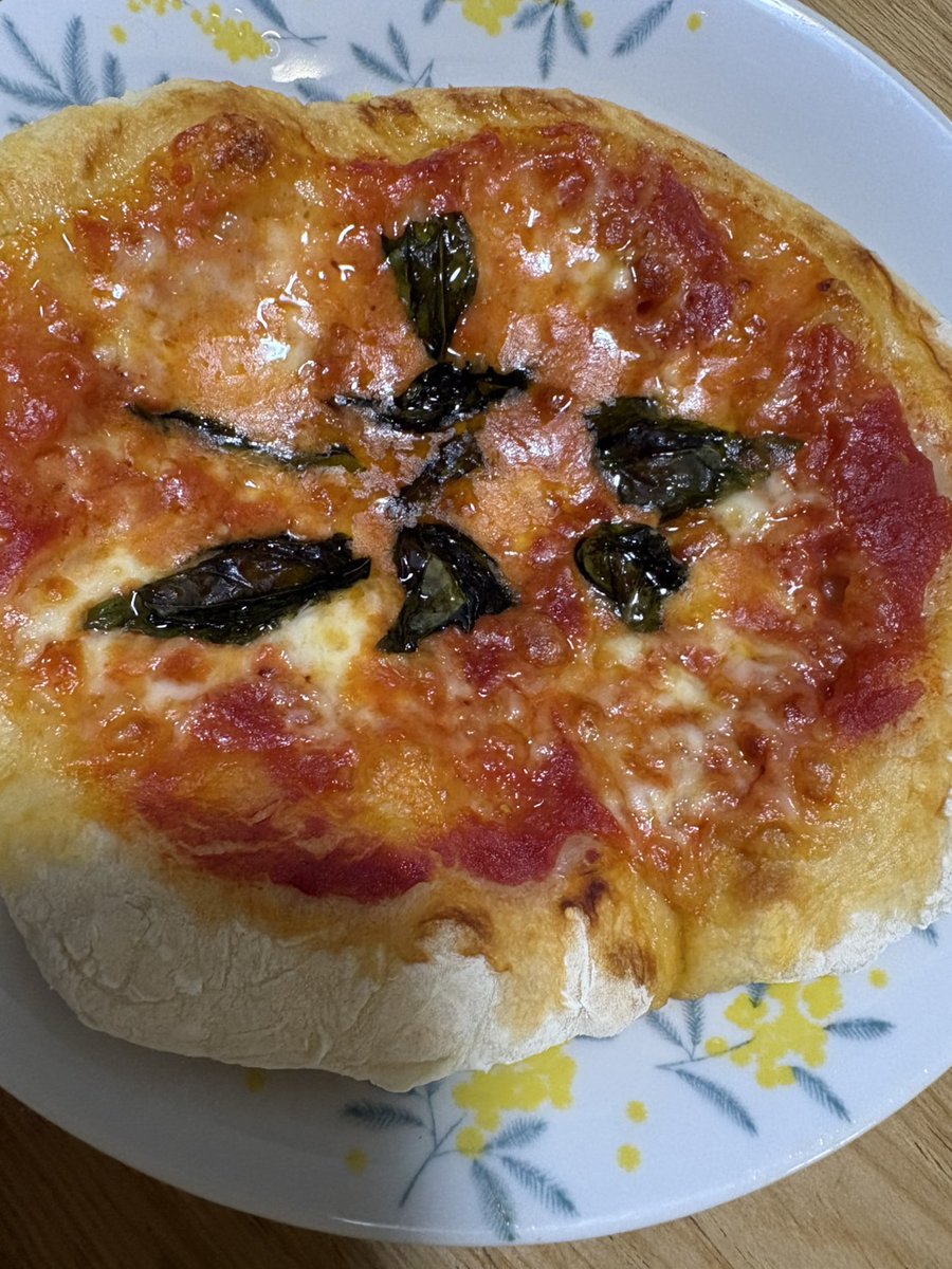 王と共に3日かけてマルゲリータを作りました🍕 思惑通りの仕上がりには