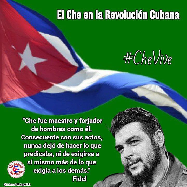 #CheVive y mantenemos la vigencia de su pensamiento, junto a #FidelPorSiempre, para el #DesarrolloIndustrial.
#IndustriasCuba