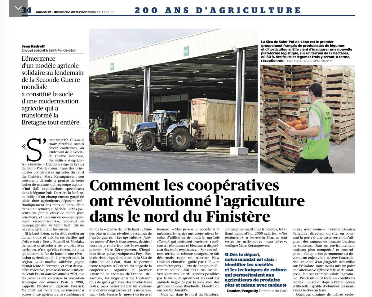 La #Bretagne, qui compte 3,4 M d’habitants, produit de quoi nourrir près de 20 M de consommateurs. 
Les clés de ce succès ? « Le travail acharné de nos agriculteurs, mais aussi leur capacité à se fédérer et à innover sans cesse ». #Agriculture #SIA2026
