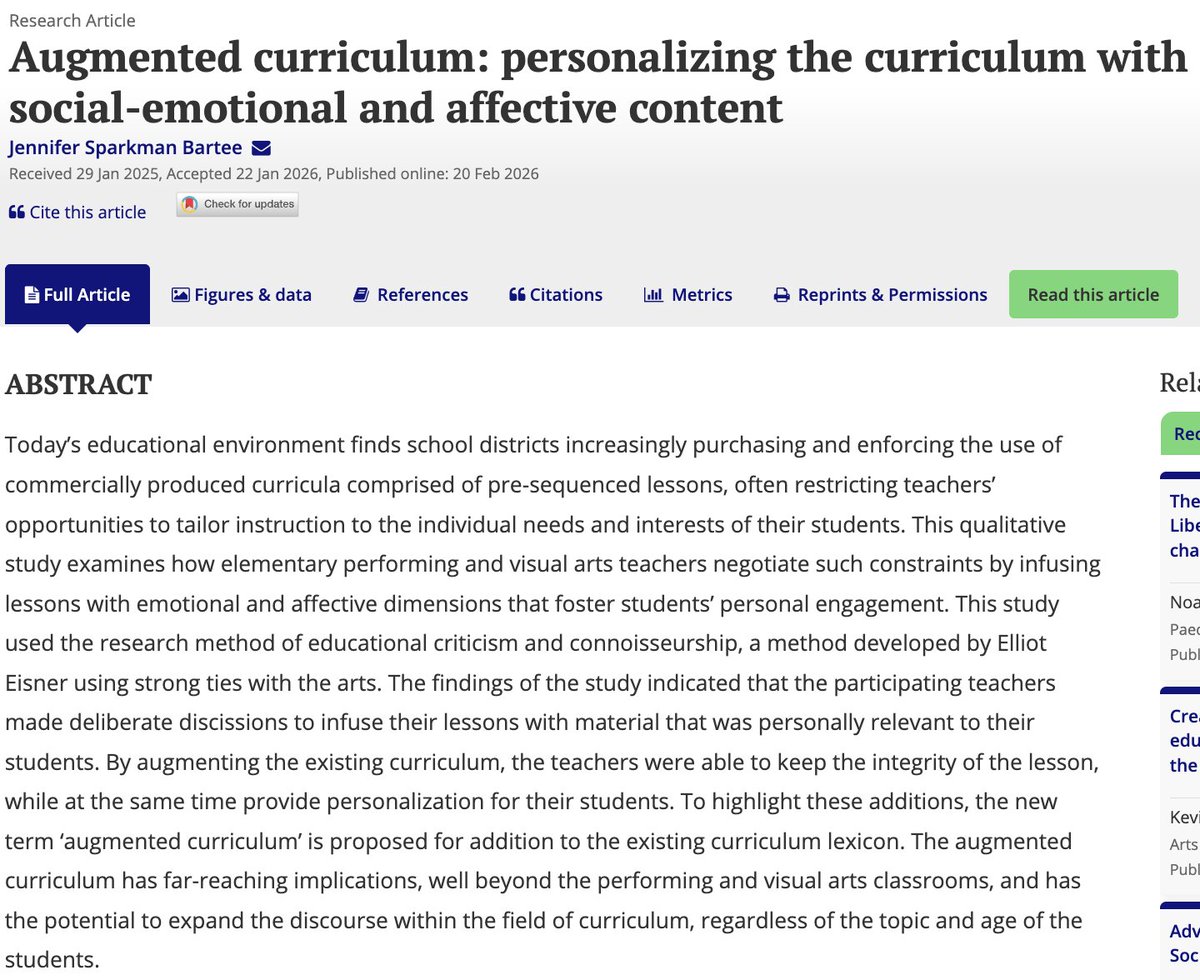 Journal of Curriculum Studies (JCS official) tweet media