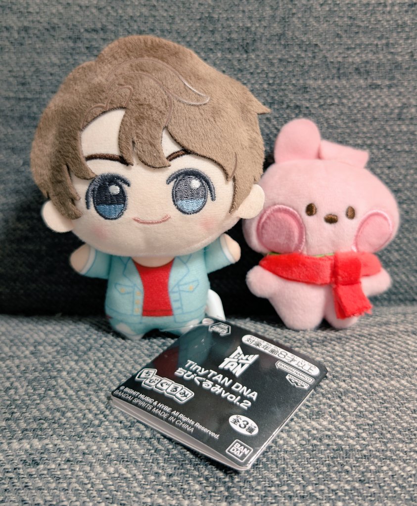 グクちゃんのちびぐるみお迎え💜 いや、可愛すぎん？笑 #BTS #TinyTAN #DNA