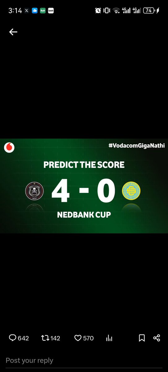 tkwalane's tweet photo. @orlandopirates @VodaPay @Vodacom #VodacomGiganathi https://t.co/gM0fRBpAGf