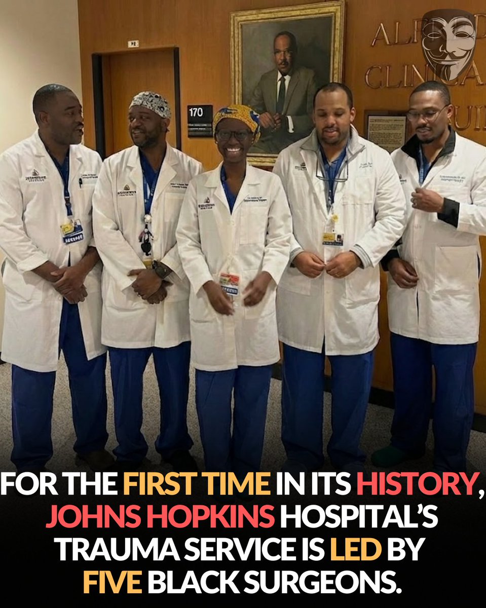 Historic first graphic: five Black surgeons lead Johns Hopkins trauma service
