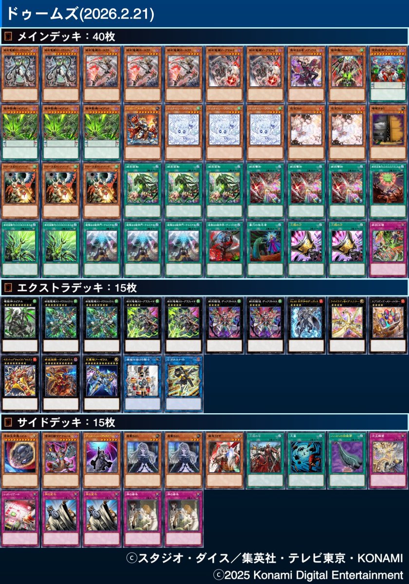 DKC 使用デッキ:ドゥームズ 1回戦 巳剣❌️⭕️❌️ 2回戦 巳剣