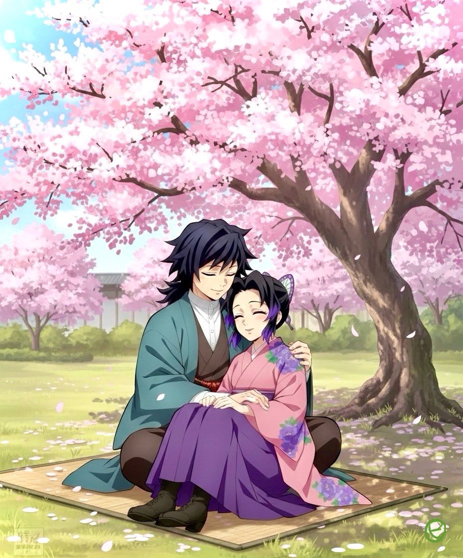 AIで遊ぶ🌊🦋。花見🌸
#冨岡義勇　#胡蝶しのぶ