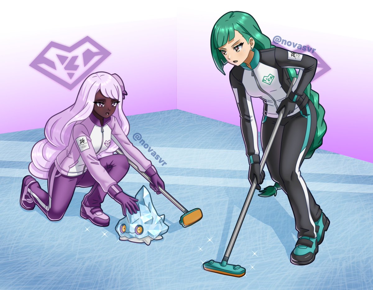 Jacinthe and Lebanne playing some curling
#PokemonZA
