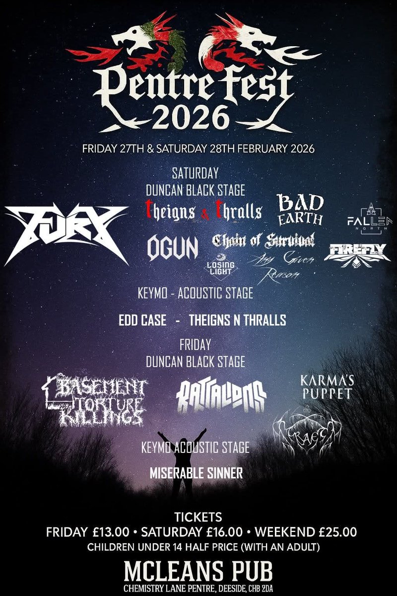 Next week: my favourite Rock/Metal festival of the year!

Yes it's nearly time for <a href="/pentrefest/">Pentre Fest</a>!