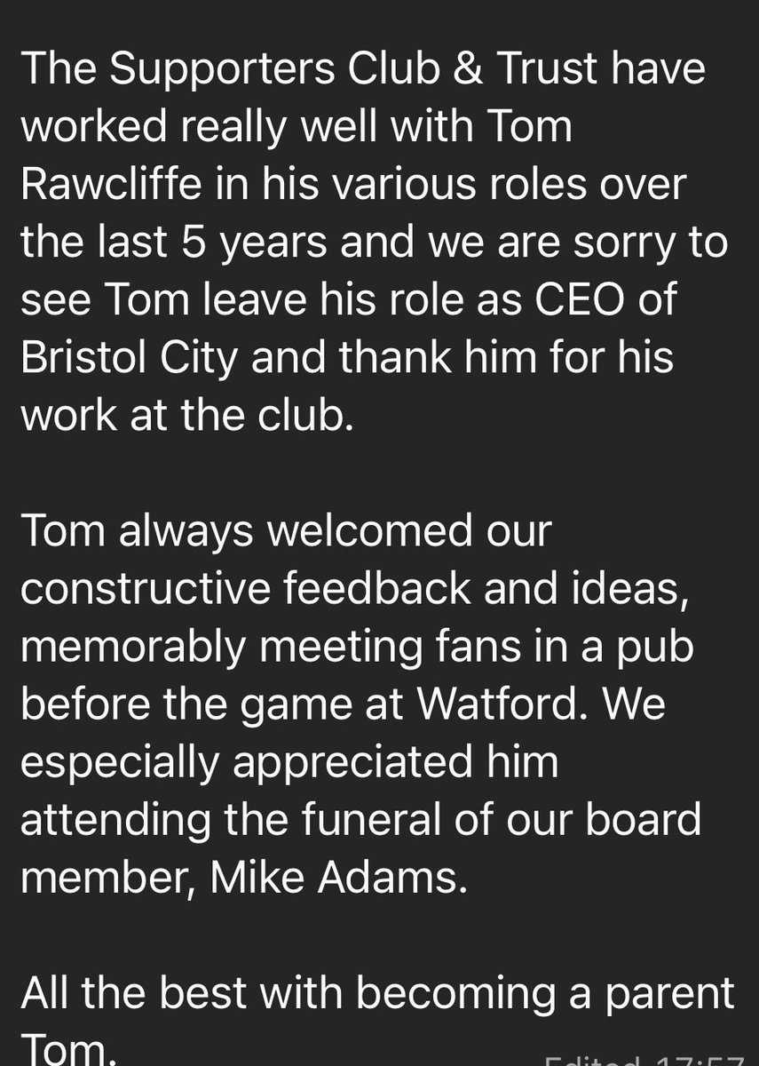 Bristol City Supporters Club & Trust tweet media