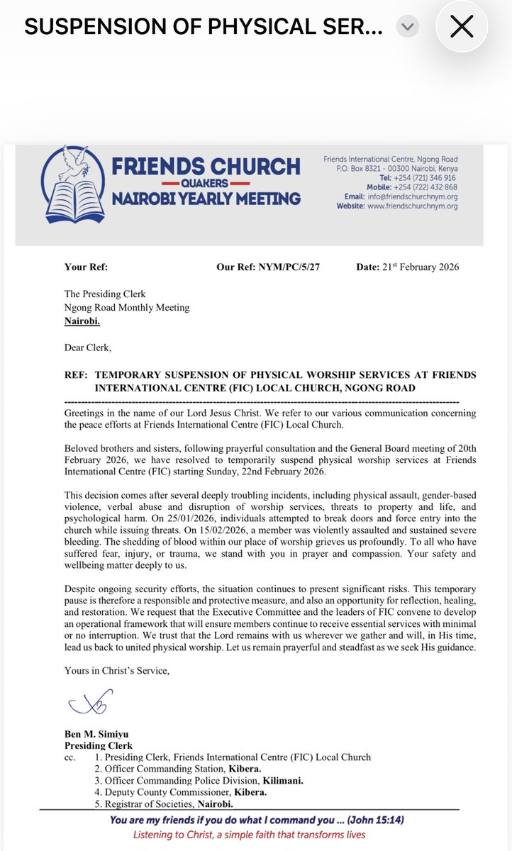 Wisdom_GSA's tweet photo. This is where the leadership of NYM has reached. Members of FIC will be worshipping at the gate tomorrow morning. Interesting times ahead. ⁦@KenyaNCCK⁩ ⁦@KTNNewsKE⁩ ⁦@ntvkenya⁩ ⁦@citizentvkenya⁩ https://t.co/L2Ke6mdjdt