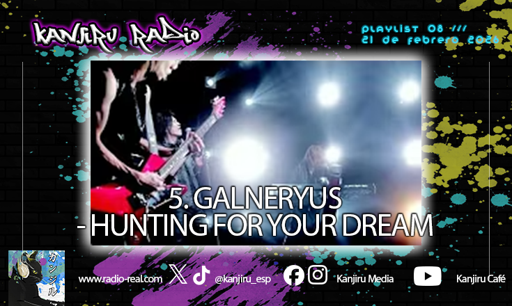La cacería por el sueño continúa. 🦅 GALNERYUS dispara toda su potencia con "Hunting For Your Dream".
Dale play: radio-real.com #HxH #JRock
