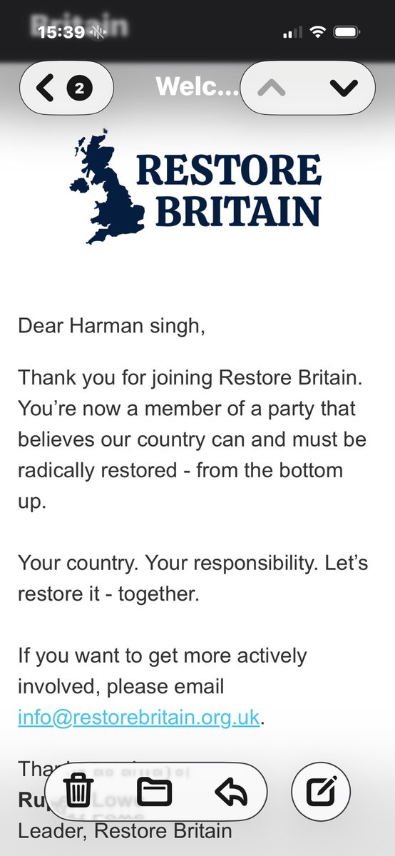 kingkapoor72's tweet photo. I’ve joined @RestoreBritain_ because, so far, I haven’t seen the same level of dedication to making Britain great again from anyone else as I have from @RupertLowe10 

I previously supported @reformparty_uk , but I cancelled my membership last year. Their policies shifted, and they started behaving like every other party,chasing votes by pleasing communities without thinking about long-term consequences.

Some will say, “the turkey is waiting for Christmas.”
I say it’s still better than “the goat gets halal on Eid.”

I’ve made my choice.
Britain comes first.
No matter how much I’m trolled or abused, my loyalty is to this country.

I will stand for it.
I will fight for it. 🇬🇧