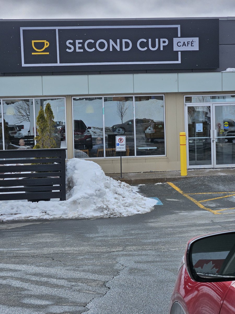 MurphPDJ's tweet photo. @SecondCupCanada ask for better from your snow removal people at Bayers Lake, NS. https://t.co/N4pnjplh1F