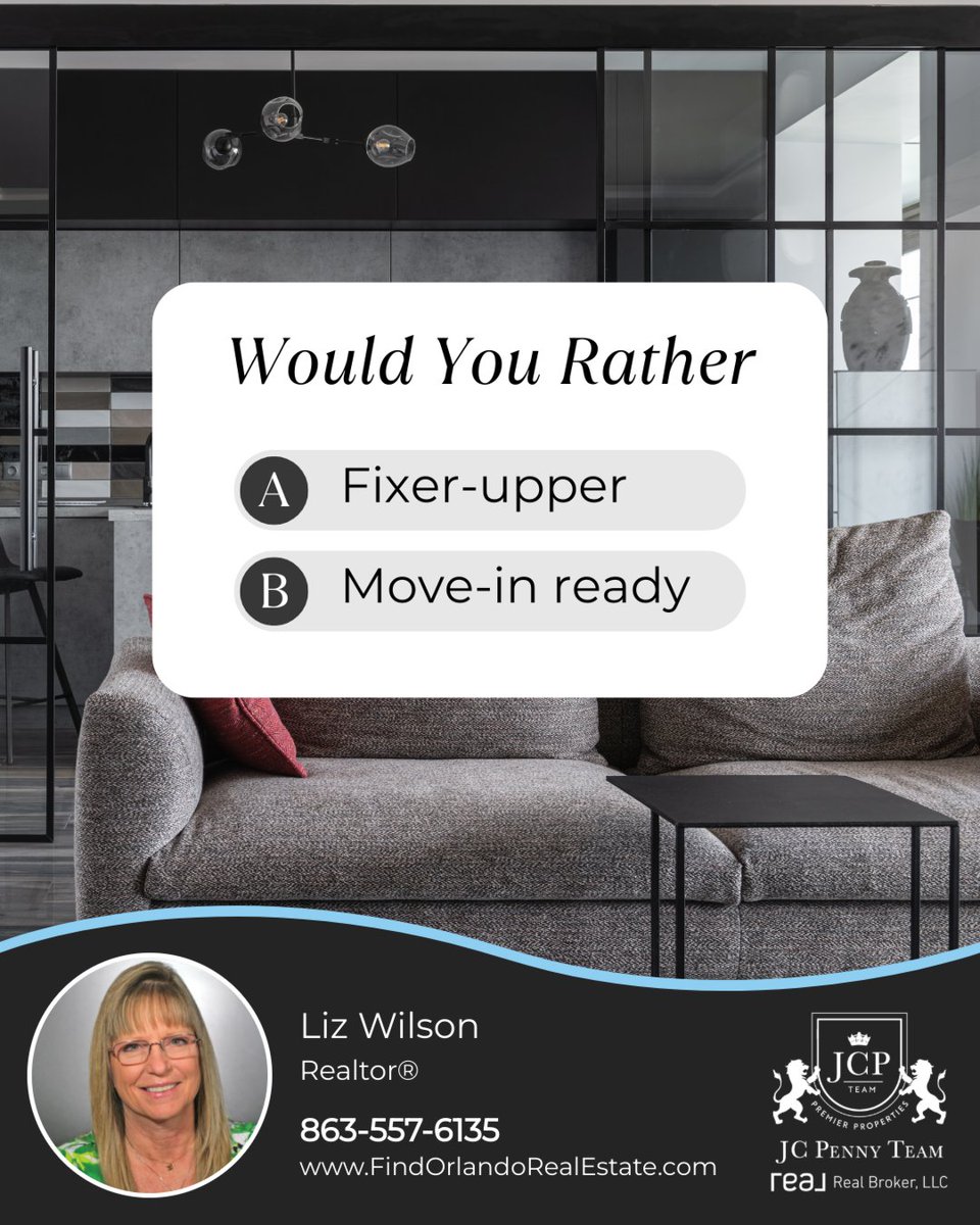 LizWilson116's tweet image. House hunting? Would you rather a fixer-upper to make your own or a move-in ready home? 🏠 Think long-term comfort and cost. Share your choice! 🛠️🔑

#wouldyourather #fixerupper #moveinready