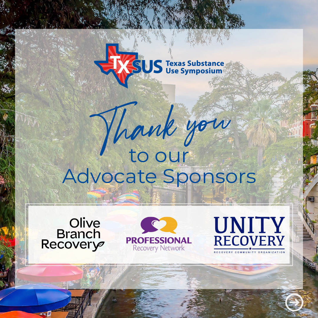 BeWellTexas's tweet image. Big thanks to our #TxSUS2026 Advocate Sponsors 🙌

Olive Branch Recovery • Professional Recovery Network • @UnityRCO • @IIMSCTSA • AETC

Your support helps unite leaders &amp;amp; communities to improve outcomes for those affected by substance use 💙

#ScienceMatters