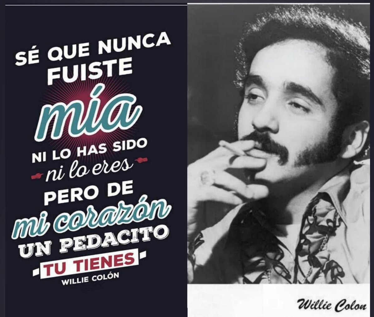johnferv's tweet photo. "Que la luz  
Eterna te reciba 
y que acá en nosotros, tu recuerdo seguira latiendo musicalmente..."🎶🎵

Un grande de la Salsa Willie Colón 🎺 https://t.co/NdpEjuz4SV