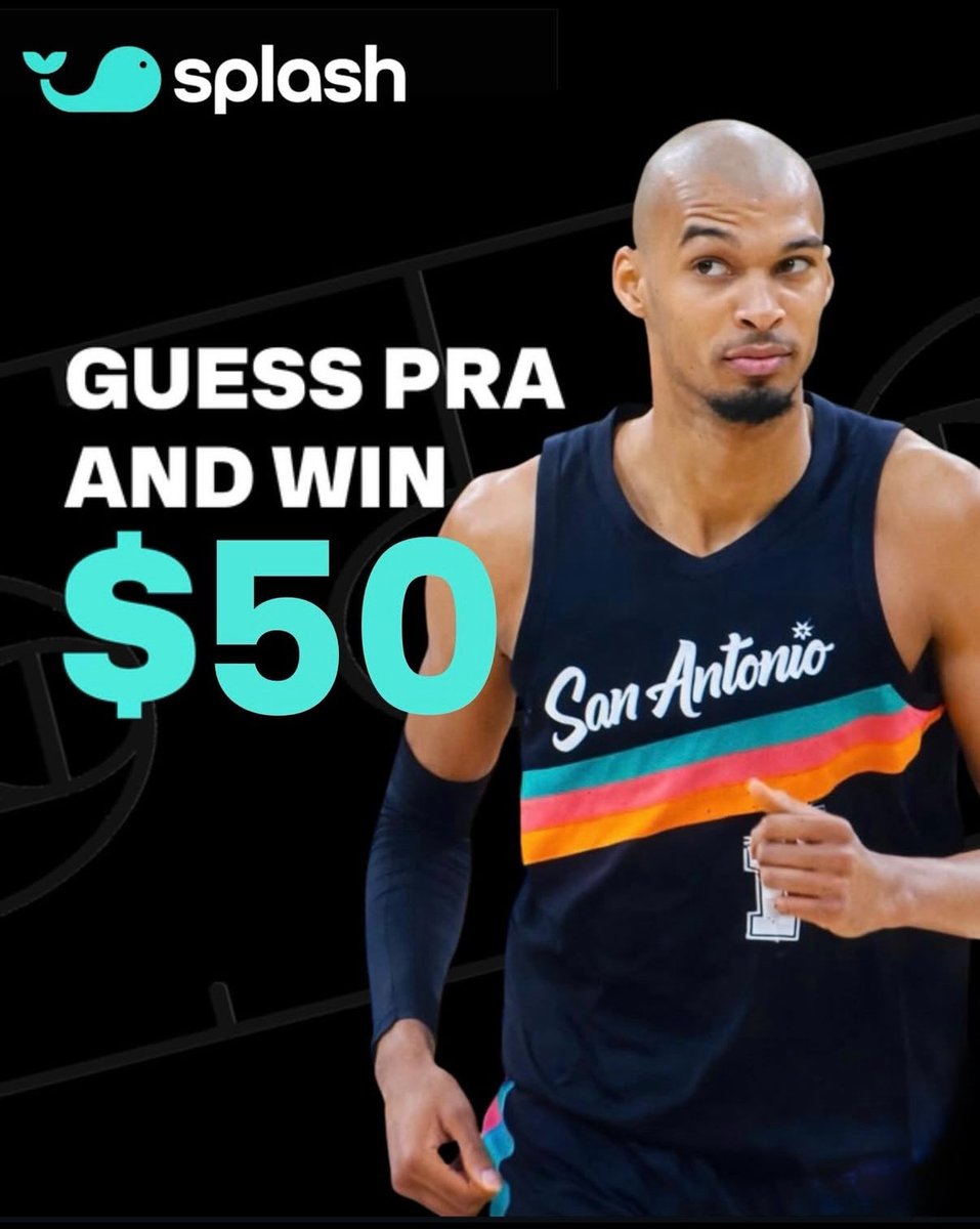 💰GUESS THE PRA AND WIN $50

🤔 Predict Wemby's exact PRA in tonight’s game vs the Kings!

⬇️ MUST follow, like, and comment your prediction below to enter  

📝Entries from X and Instagram will be considered 

 🎟️ $50 in vouchers to the winner!

💸 If no one gets it exactly, it