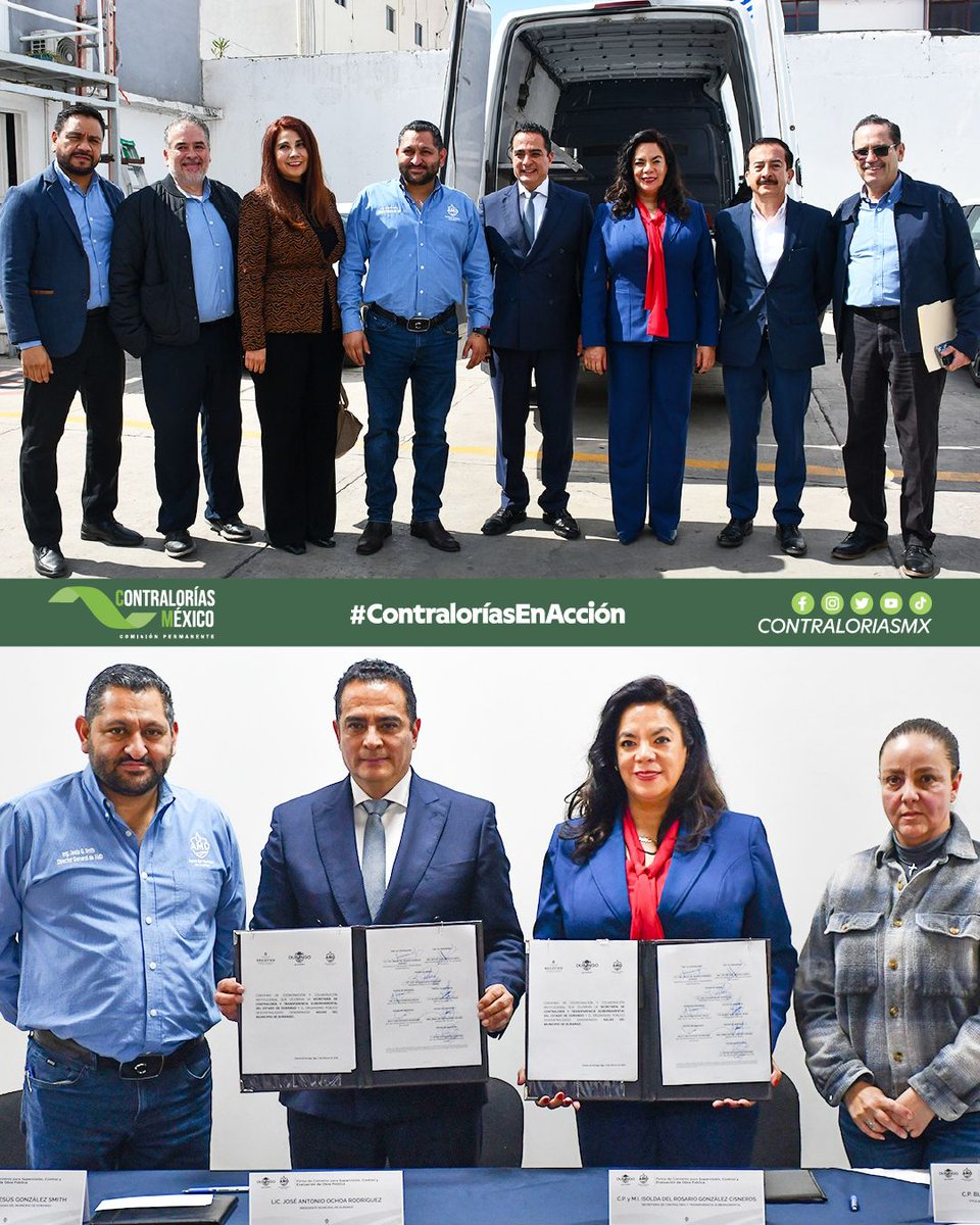 ContraloriasMX's tweet photo. Durango sigue avanzando con infraestructura hidráulica de calidad 🤝

La Secretaría de Contraloría y Transparencia Gubernamental de Durango (SECOTED), en coordinación con el Gobierno Municipal de Durango y Aguas del Municipio de Durango, refrendaron su compromiso de garantizar obras hidráulicas de alta calidad, ejecutadas con transparencia y supervisadas por personal técnico especializado, en beneficio de la ciudadanía. 💧

Con la participación de la Titular de la SECOTED, Isolda del Rosario González Cisneros; el Presidente Municipal de Durango, José Antonio Ochoa, y del Director de Aguas del municipio, Jesús González Smith este acuerdo permitirá que el laboratorio se encargue de verificar cada material, proceso y resultado de la construcción, asegurando total transparencia en cada etapa. 🤝🏻

Desde la Comisión Permanente de Contralores Estados-Federación, celebramos acciones que impulsan la transparencia y el bienestar real para las familias duranguenses. 🙌🏻

@SECOEDDGO 

#TransparenciaQueTransforma #ContraloríasMX  #Durango