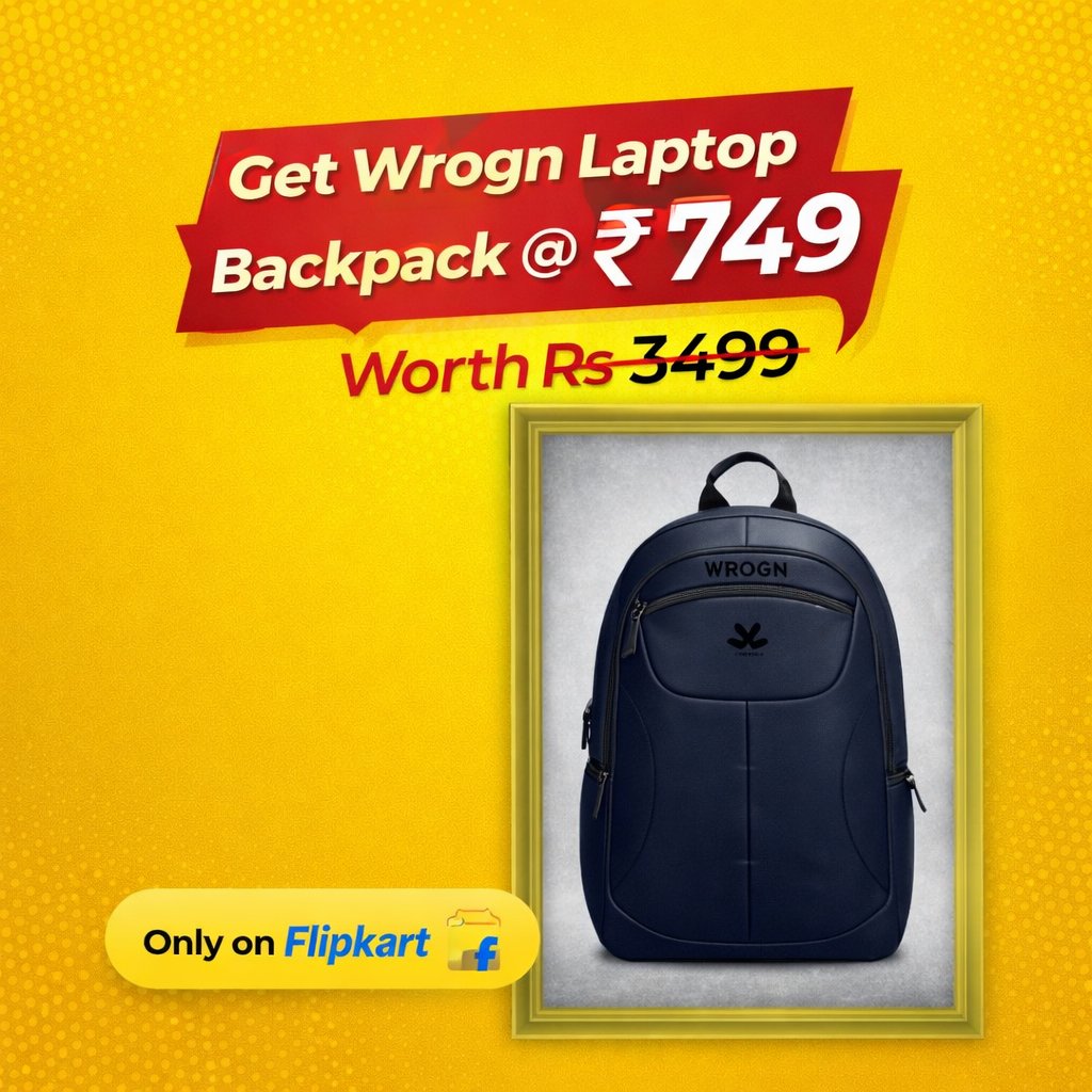 beslisha16012's tweet image. 🔥 Get Wrogn Laptop Backpack @ ₹749 (Worth ₹3499) Only on Flipkart! 🎒
Stylish, durable aur laptop-friendly design – itna bada discount miss mat kijiye! 😍
⏳ Limited Time Deal!
👉 Shop Now: fktr.in/H2zeuy5

#Wrogn #BackpackDeal #FlipkartOffer #OnlineShopping #LimitedT