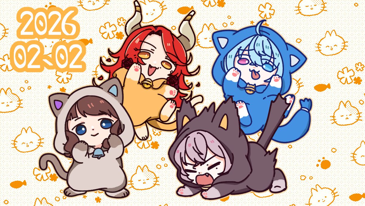 [2026.02.22]｜繪
今天是貓貓日
看著有新模版就馬上買下畫了老人(啥)團
貓貓日快樂

#貓貓屍樂園
#drawLonghua
#JouArt
#水兔戲畫