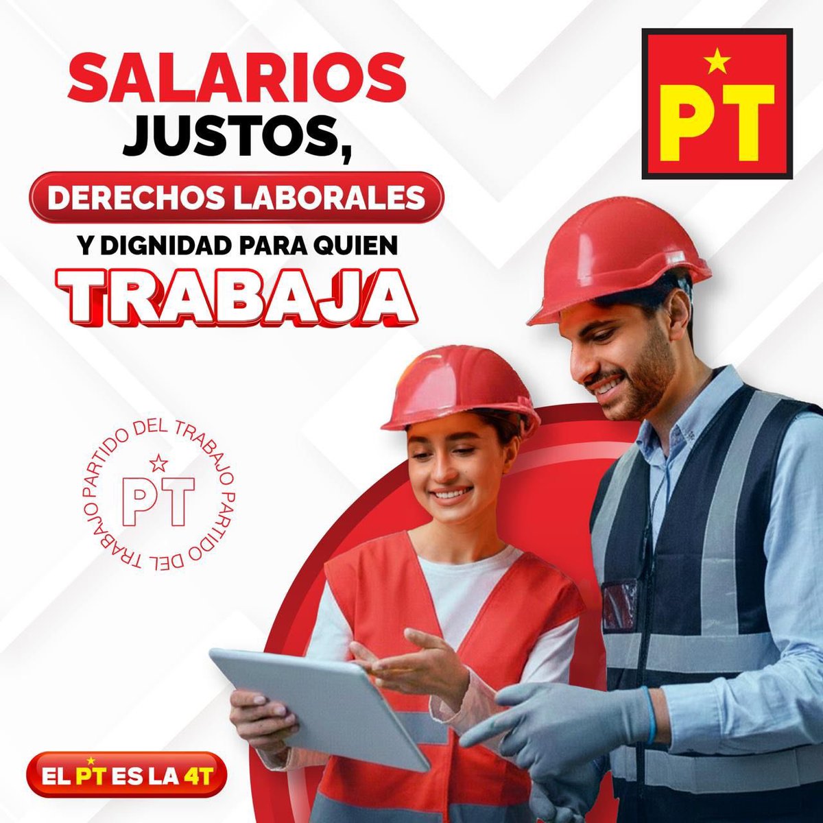 Salarios justos, derechos laborales y dignidad para quien trabaja.

#PTesla4T