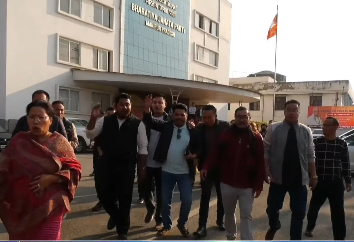 L_Dilipkumar1's tweet photo. Congress during the India AI Impact Summit 2026 in New Delhi are deeply condemnable. We BJYM Manipur member strongly condemn this anti-national, irresponsible, and disgraceful act. #Shameful_on_Congress! https://t.co/1Ro85HZWZL