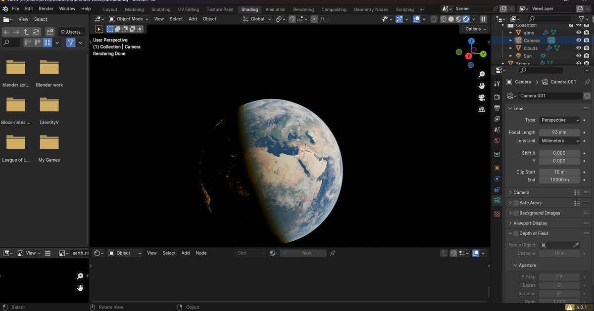 blender work today #blender3d #earth