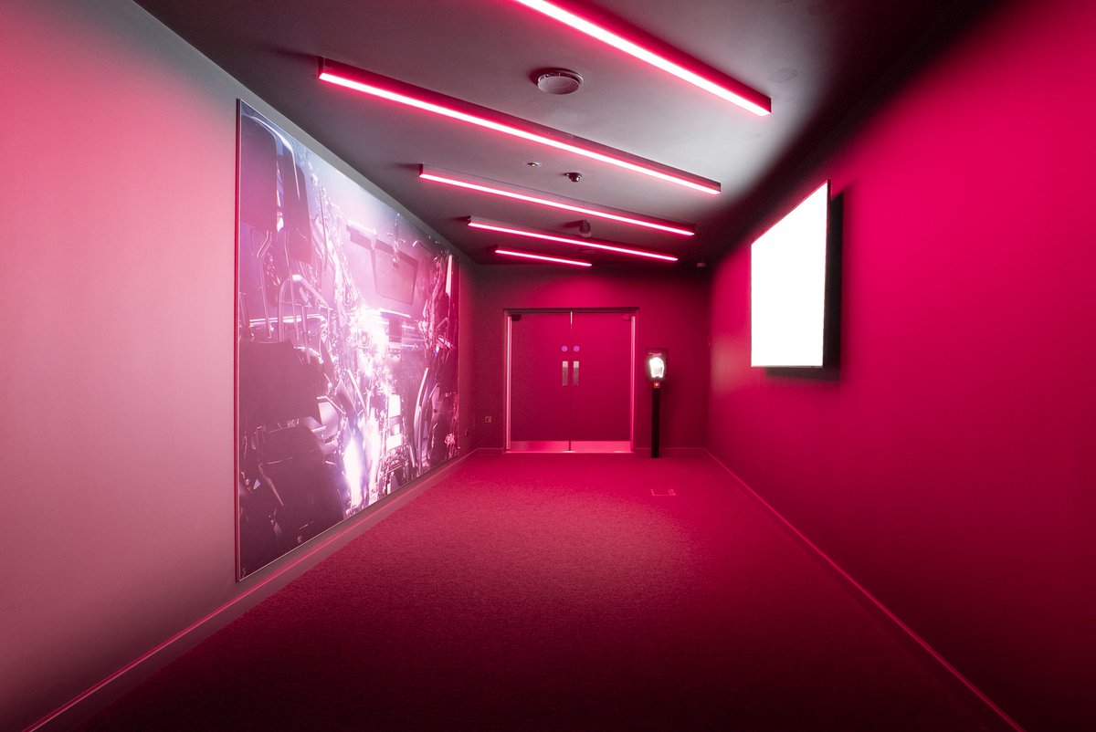 SawyerMerritt's tweet photo. NEWS: Today, Tesla opened its largest delivery center in the UK, and it has a rave cave.

The 155,000 sqft location in Manchester will hold hundreds of cars as they await their new owners, as well as refurbish and sell used Tesla vehicles. Test drives will also be available at the site.

The site features a Manchester Bee inspired LED mural, 360 degree rotating car photobooth, as well as deconstructed Tesla vehicles on display throughout to help educate customers on the construction of their vehicle. The rave-cave can only be experienced by Tesla owners upon purchase of their new car.

More photos in the thread below: