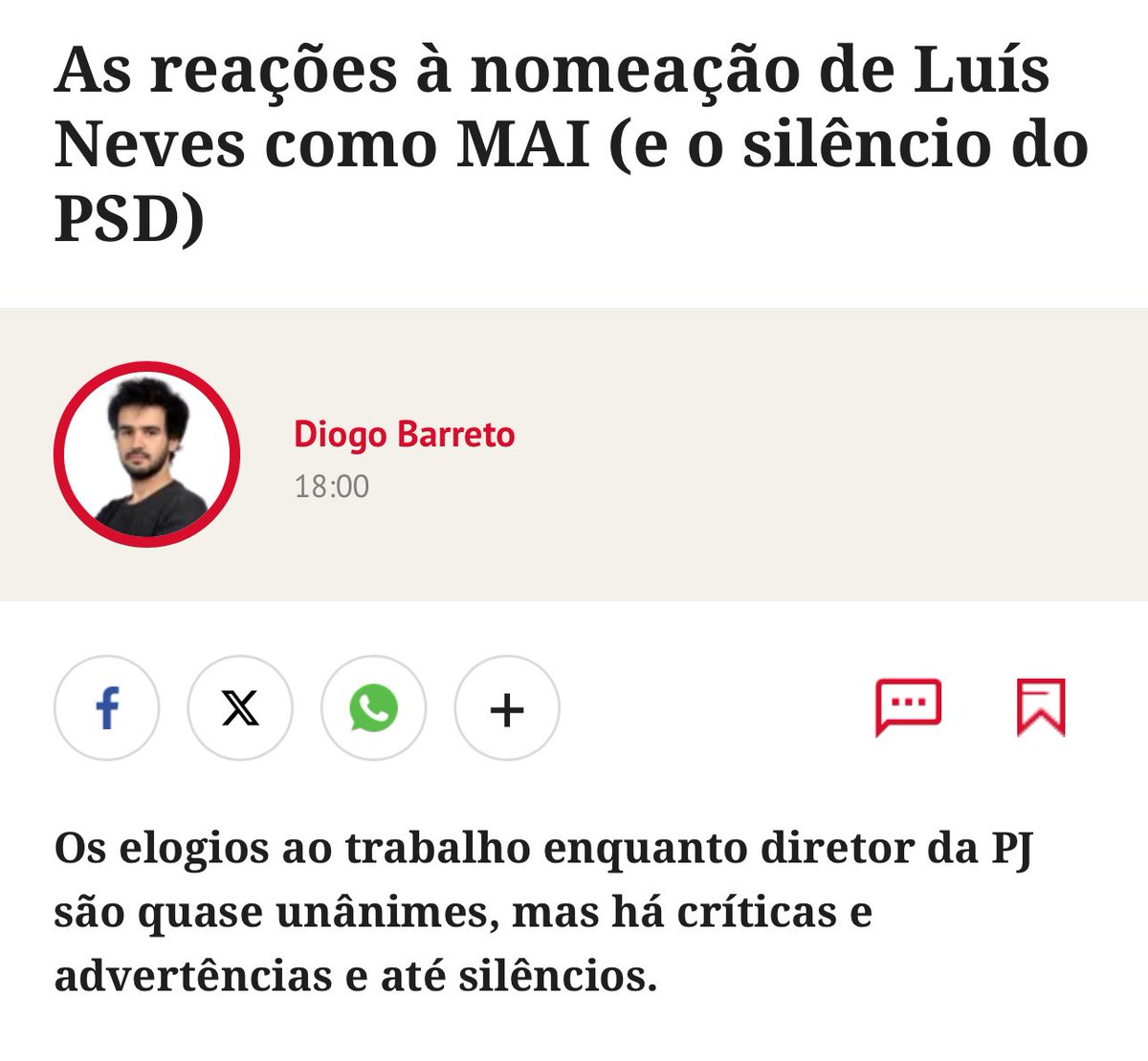Confirma-se. PSD em silêncio.